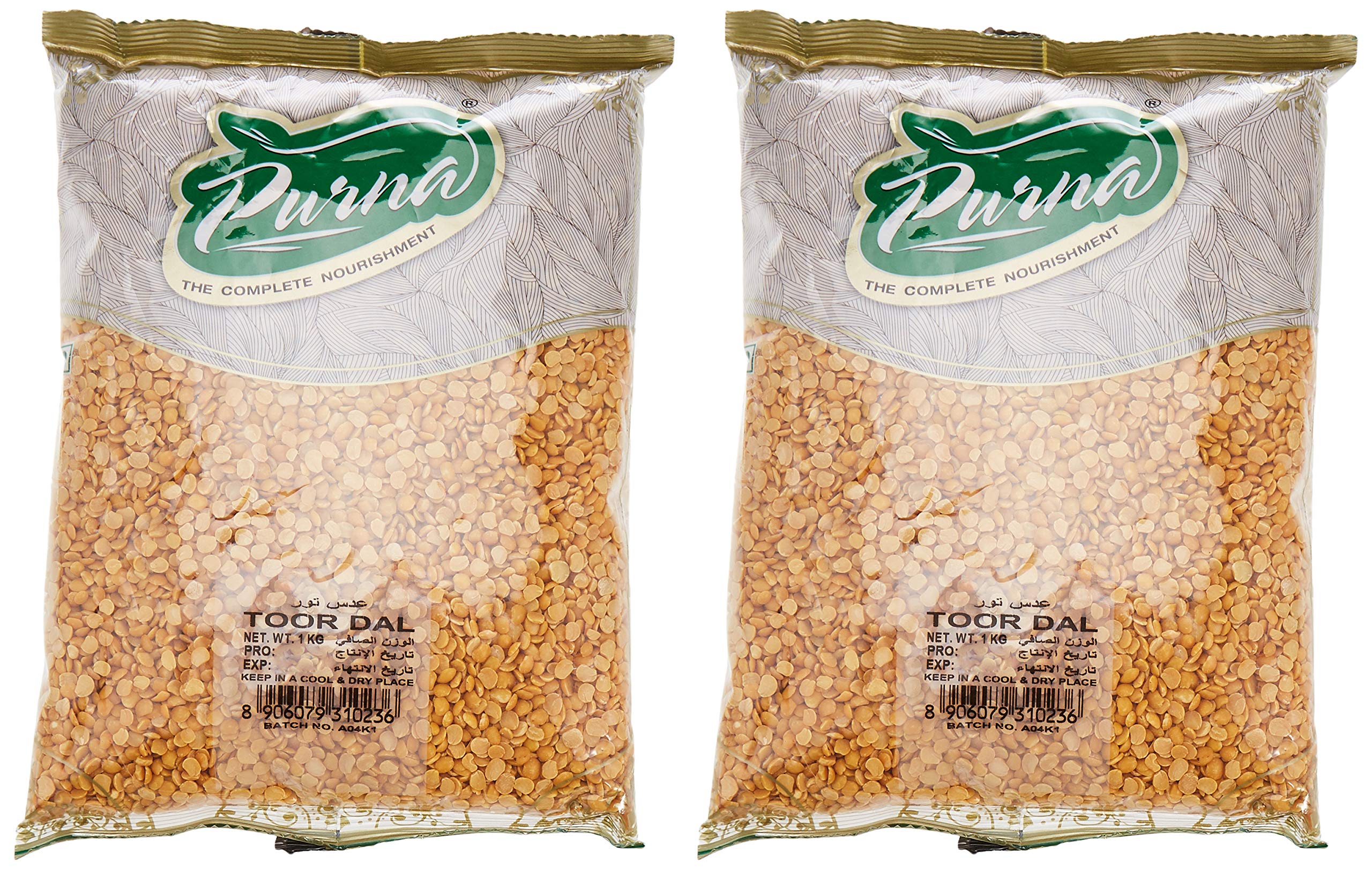Purna Toor Dal - 1 Kg + (Pack Of 2)