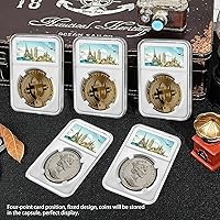 Vista 3 de 10 X Moneda Losa Display Holder Almacenamiento 1.575 in para American Silver Eagle 1 oz Moneda