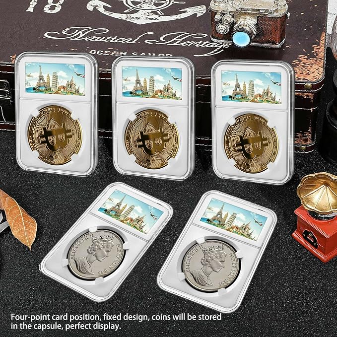 Soporte de 10 cajas para monedas 40mm miniatura 5