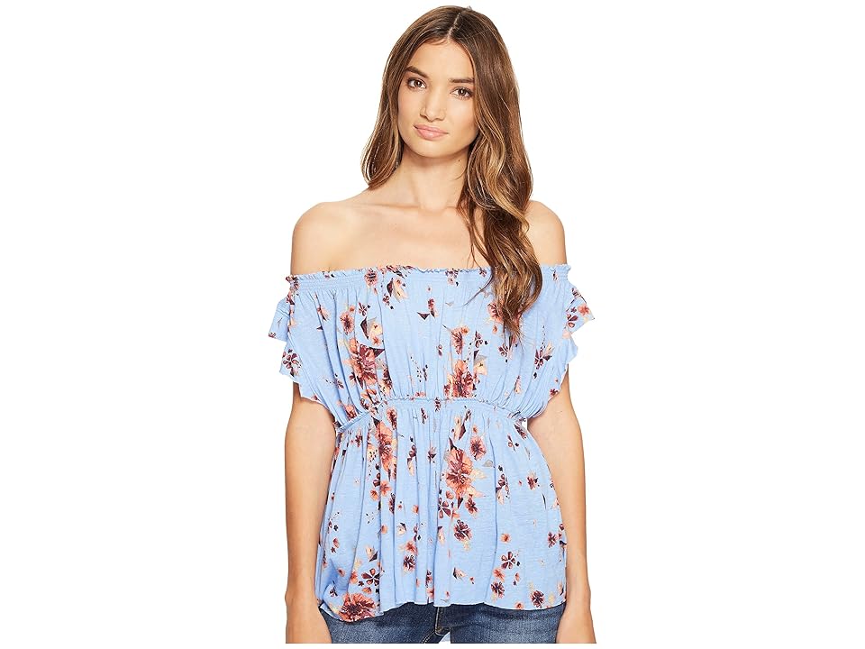 

Free People Sam Off the Shoulder Top (Sky) Women's Sleeveless