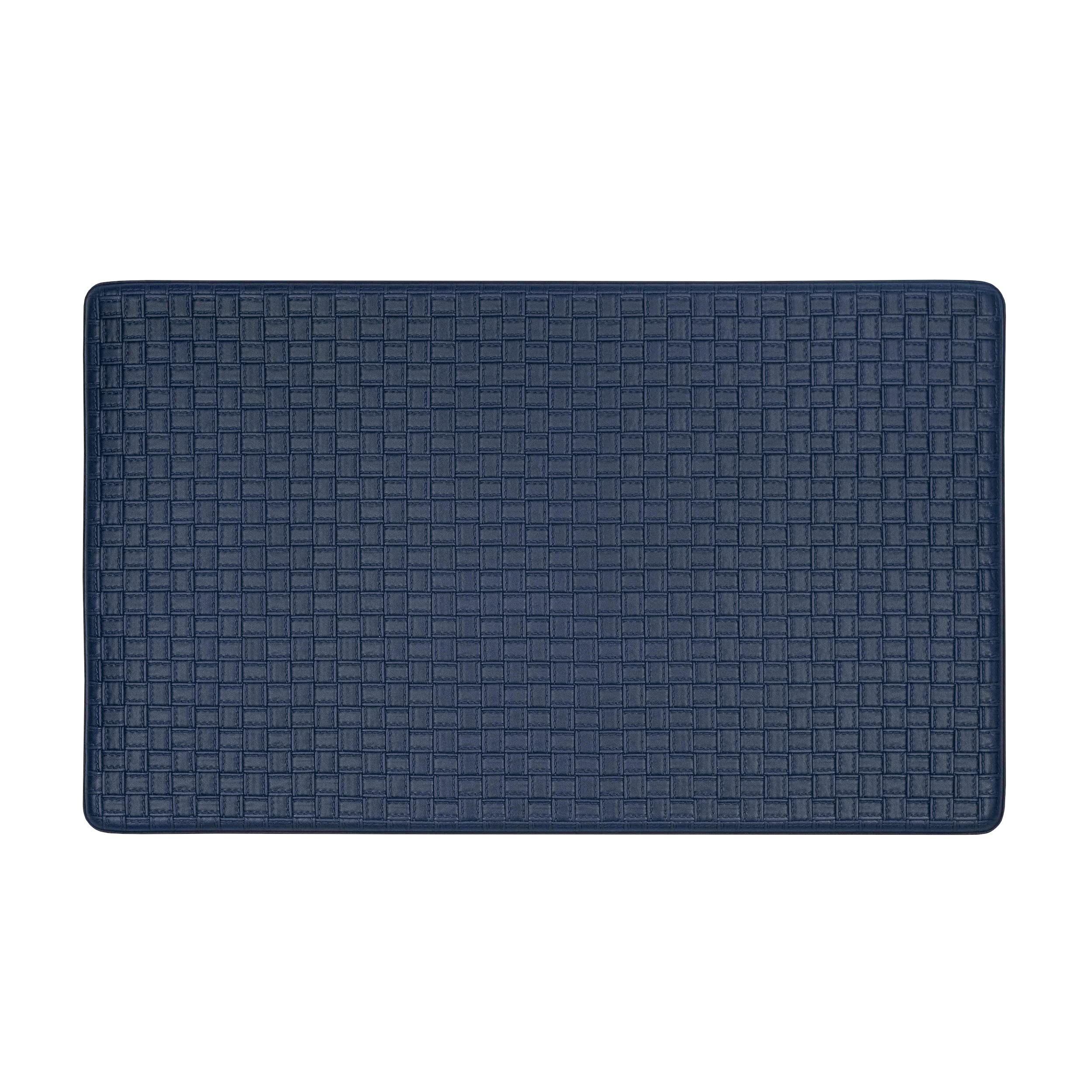 Achim Home Furnishings Woven-Embossed Faux-Leather Anti-Fatigue Mat - 18in x 30in - Navy