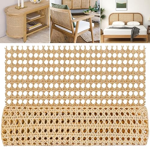 MYFAMIREA 18" Width Rattan Pressed Cane Webbing Sheet for Caning