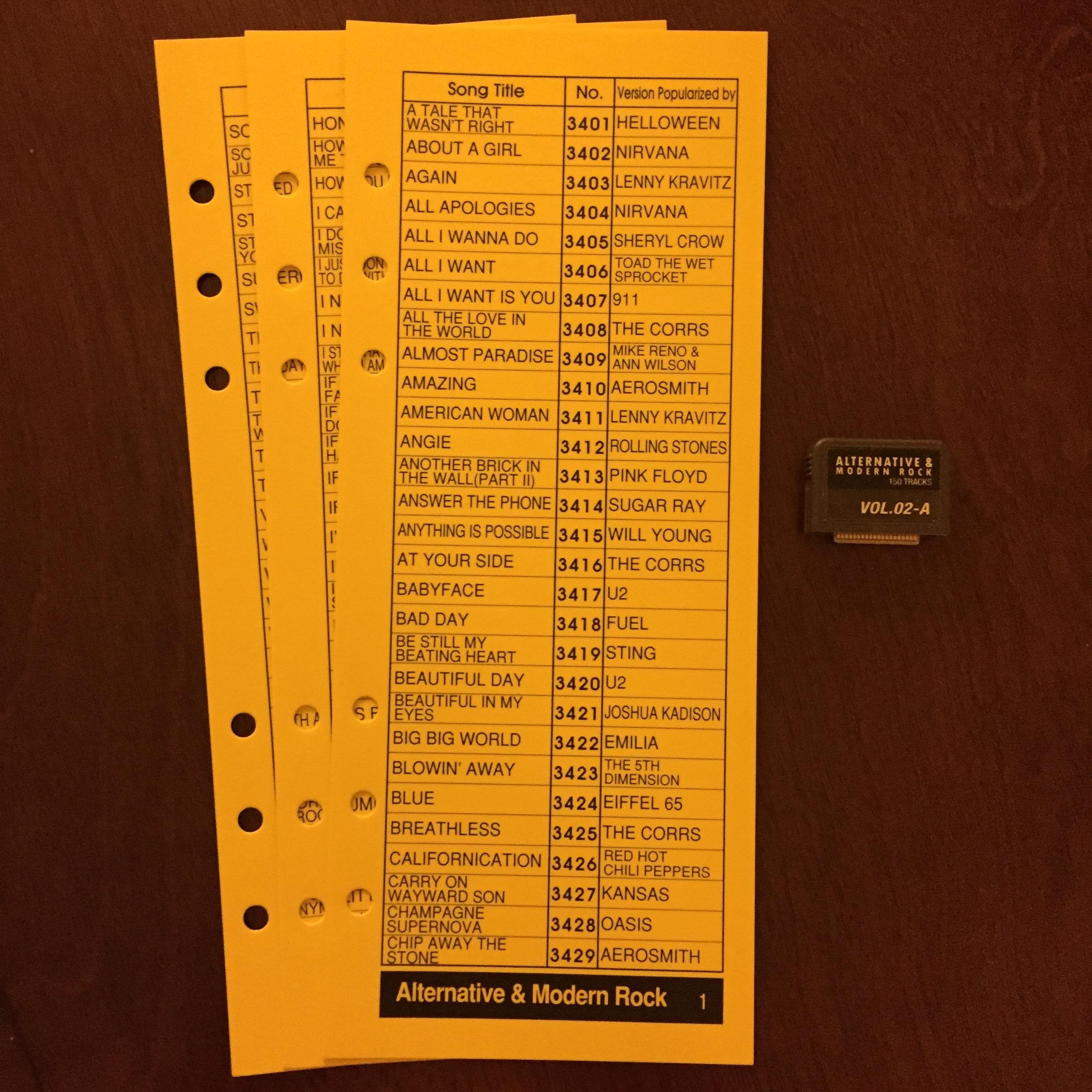 LS-3C02 Alternative Modern Rock Cartridge for LS-3000 Series Karaoke System (150 Songs)