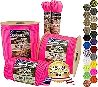 Vista 16 de TOUGH-GRID - Cuerda paracaídas de 340 kg, cuerda paracaídas 100% nailon Mil-Spec tipo IV utilizada por el ejército de Estados Unidos, ideal