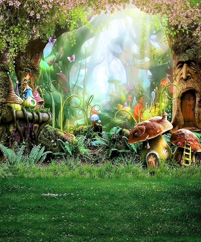 Amazon Lb 背景布 1 5 2 1ｍ 5x7ft 魔法の森 不思議の国のアリス ガーデン 写真撮影 バックペーパー 人物撮影 新婚撮影 布バック 背景シート 写真館 撮影スタジオ用 自宅用 結婚式 パーティー バックペーパー 背景布 通販