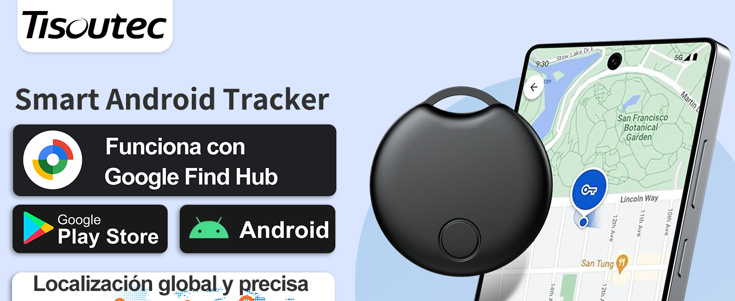 4 Rastreadores Bluetooth Para Android - Compatible Con Google Find Hub, Sin Suscripción, Batería CR2032 Intercambiable, IP67