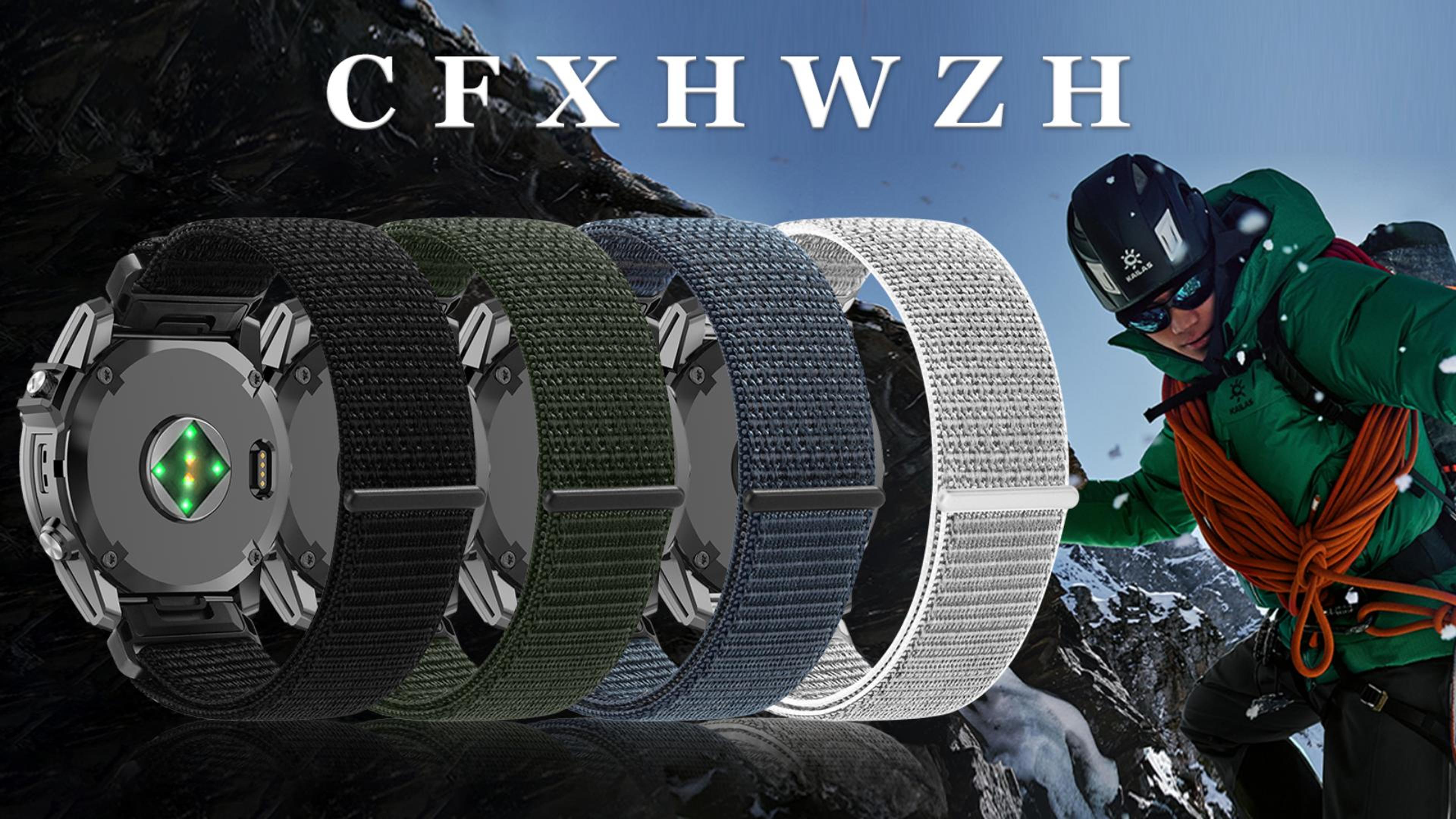 RanBluu QuickFit 20 mm Nylon Armband für Garmin fēnix 8 43mm/Fenix 7S/Fenix 7S Pro/Fenix 6S/Fenix 6S Pro, Klettverschluss Ersatzarmband, Sport Loop Armbänder Kompatibel mit Garmin Descent Mk3Si, Blau