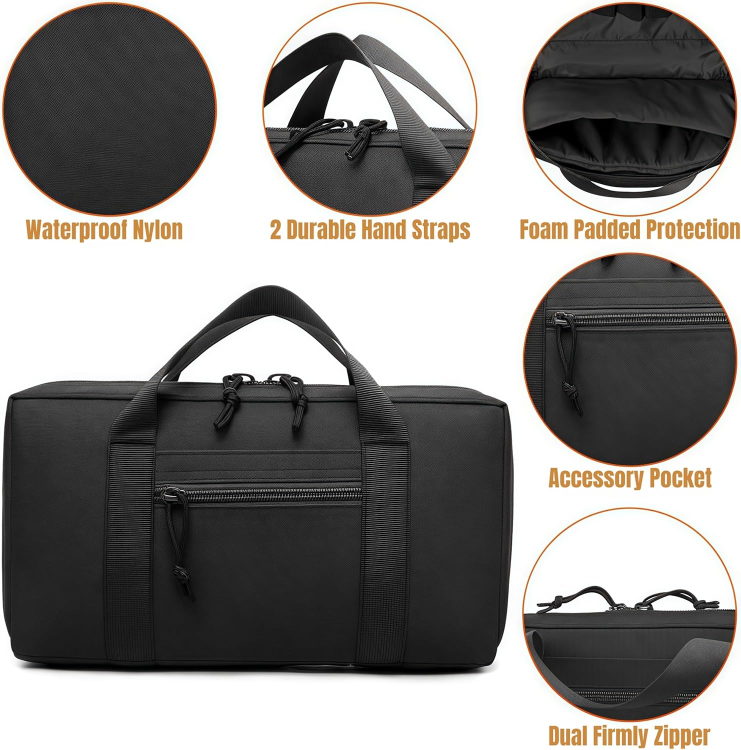 Tactical Gun Bag Case Magazine Pouch Pistol Carrier Portable Military Hunting Handgun Holster Padded Pistol Holder Case