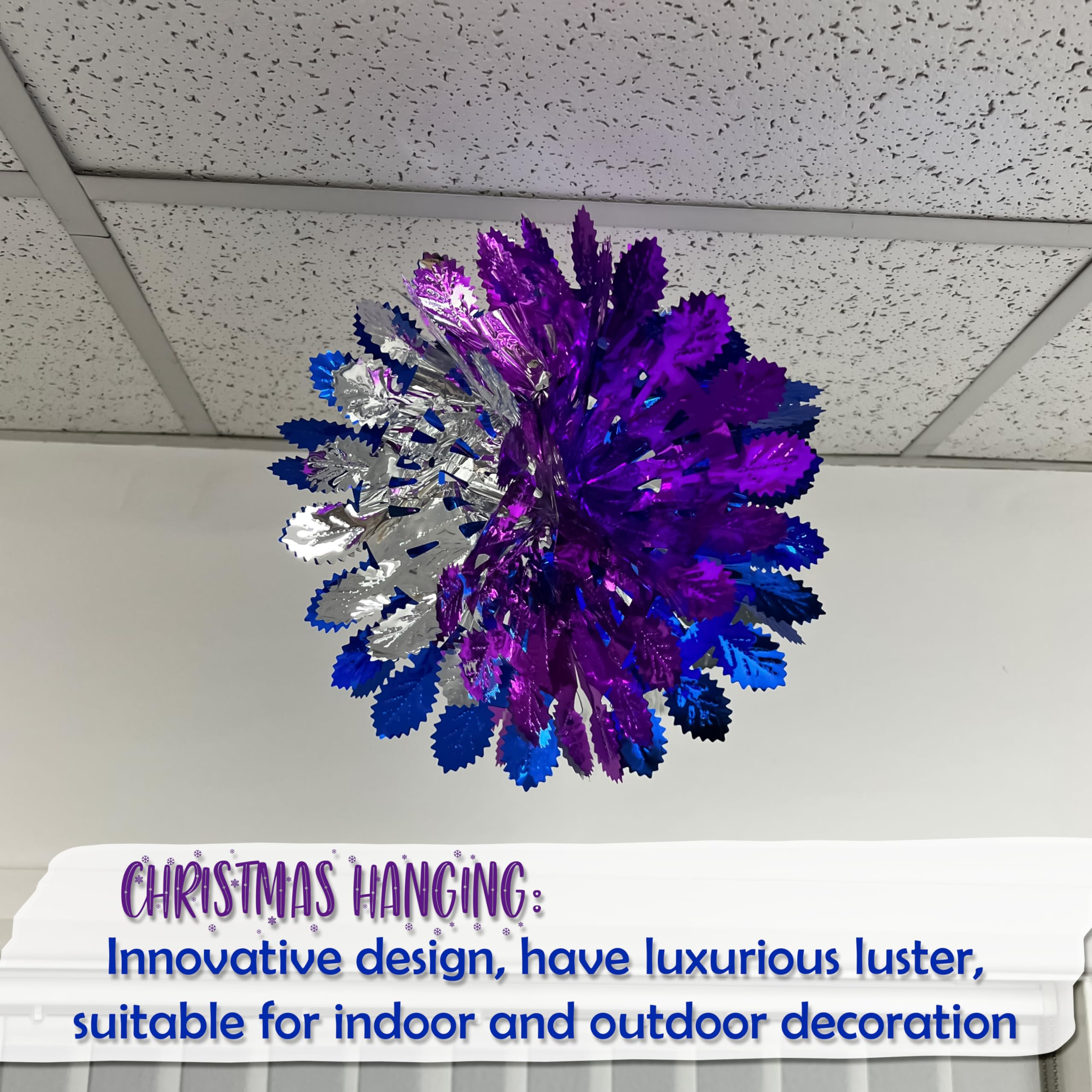 HOVUK® Decoraciones Colgantes De Navidad, Papel De Aluminio De