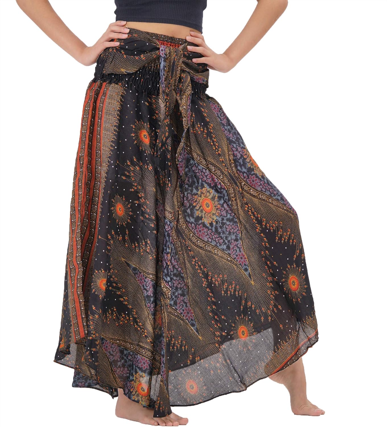 Long Skirts for Women Maxi Boho Skirt Floral Print