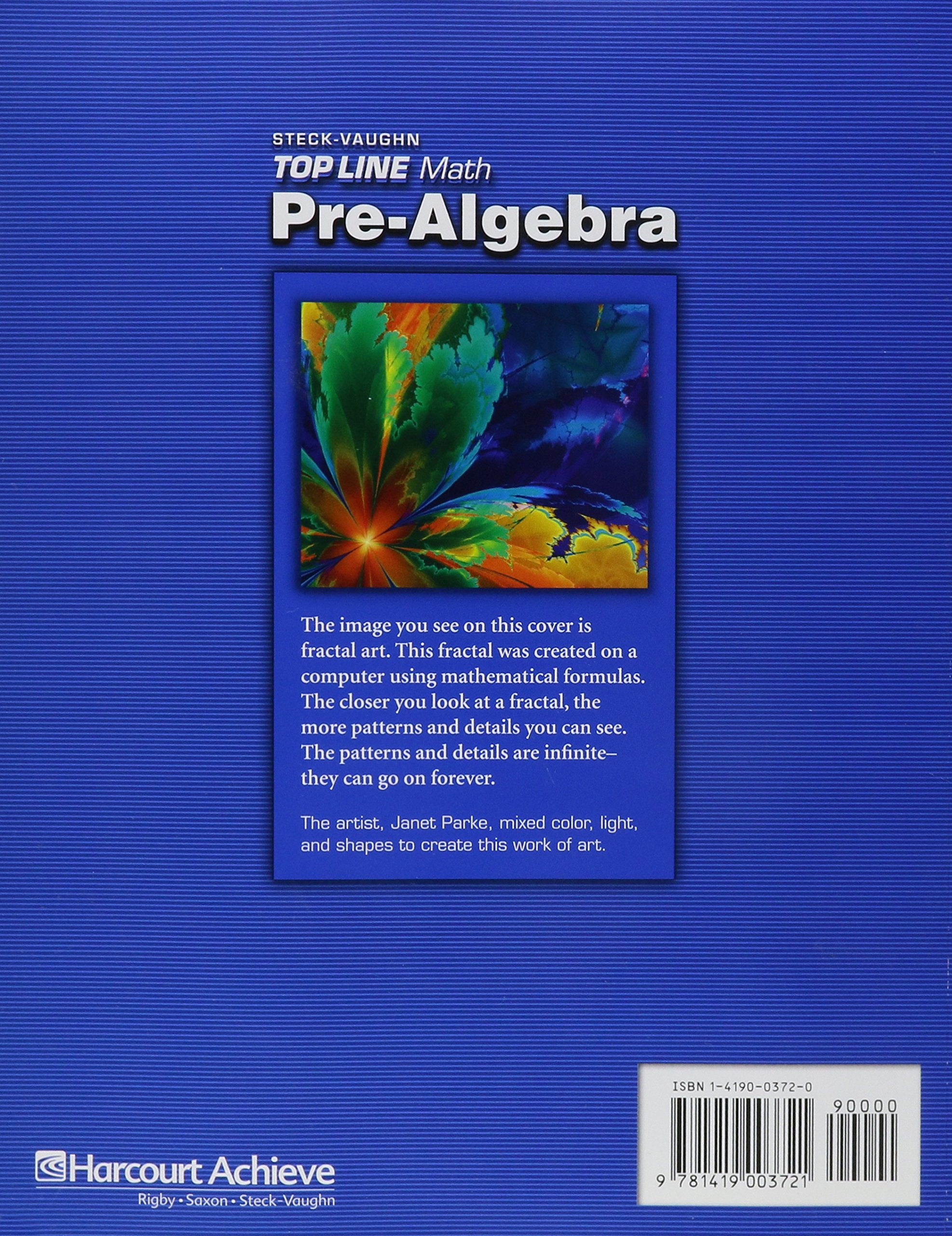 Top Line Math: Student Workbook Grades 9 - Up Pre-Algebra (Steck-vaughn Top Line Math)