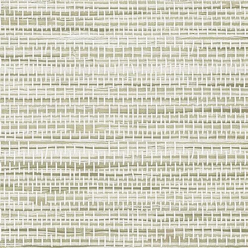 Rugreat Textured Grasscloth Wallpaper Peel and Stick 118inL 17.3inW Beige