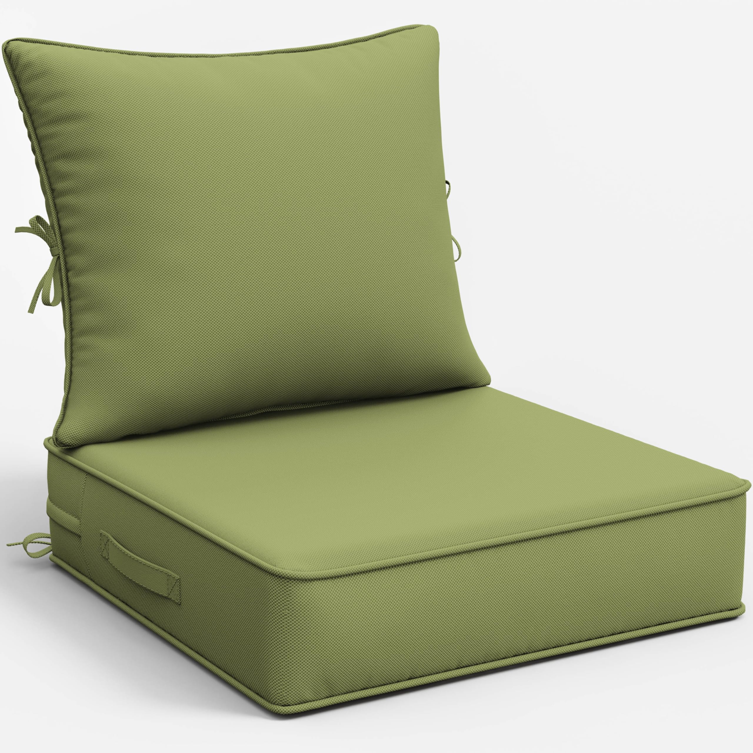 Photo 1 of Snubbull Outdoor Patio Chair Cushions Set 24 L X 24 W X 5 H Waterproof & Fade Resistant Deep Seat and Back Cushions with Removable Covers Outdoor Seat Cushion Set for Chairs and Sofas