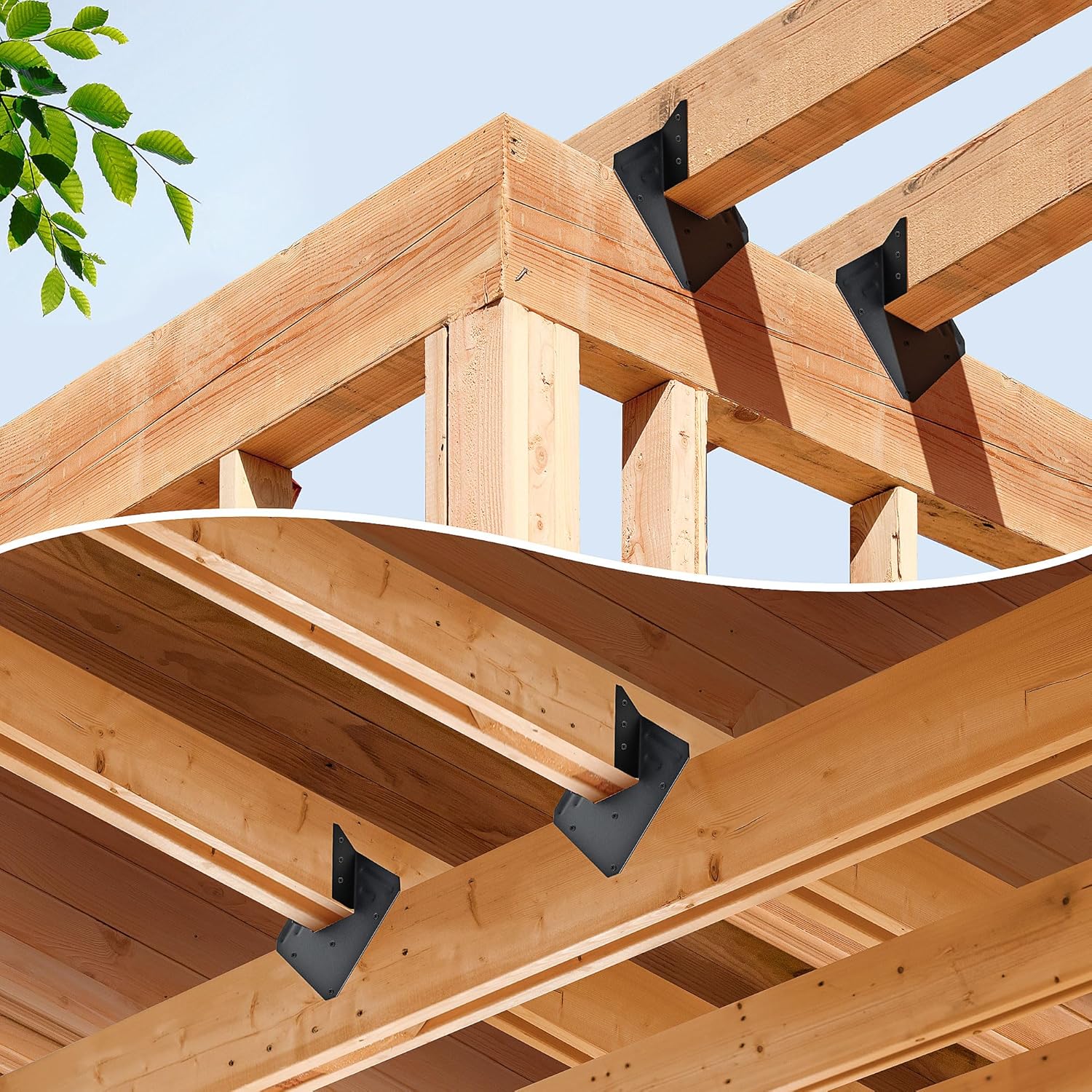 18-Gauge Hurricane Tie,Hot Dip Galvanized Joist Hangers,Hurricane Straps, for Rafter, Roofing Trusses Wood Timber