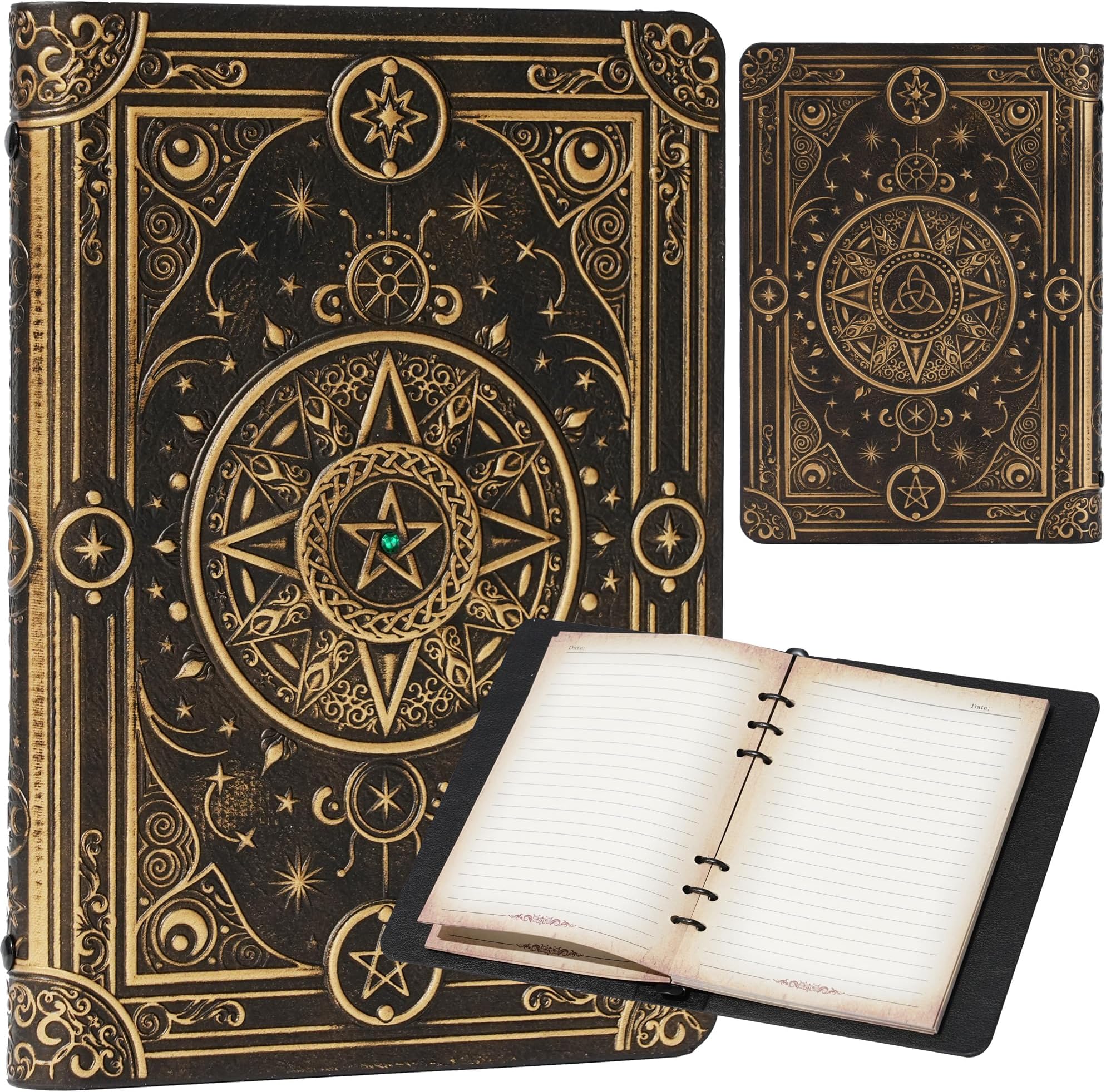 Magic Refillable Notebook Journal Binder for DND: A5 Story Forge 400 Pages (200 Sheets) with Worn Ancient Magic Design for DND or Fantasy Enthusiasts - Perfect for Dungeons and Dragons (D&D)