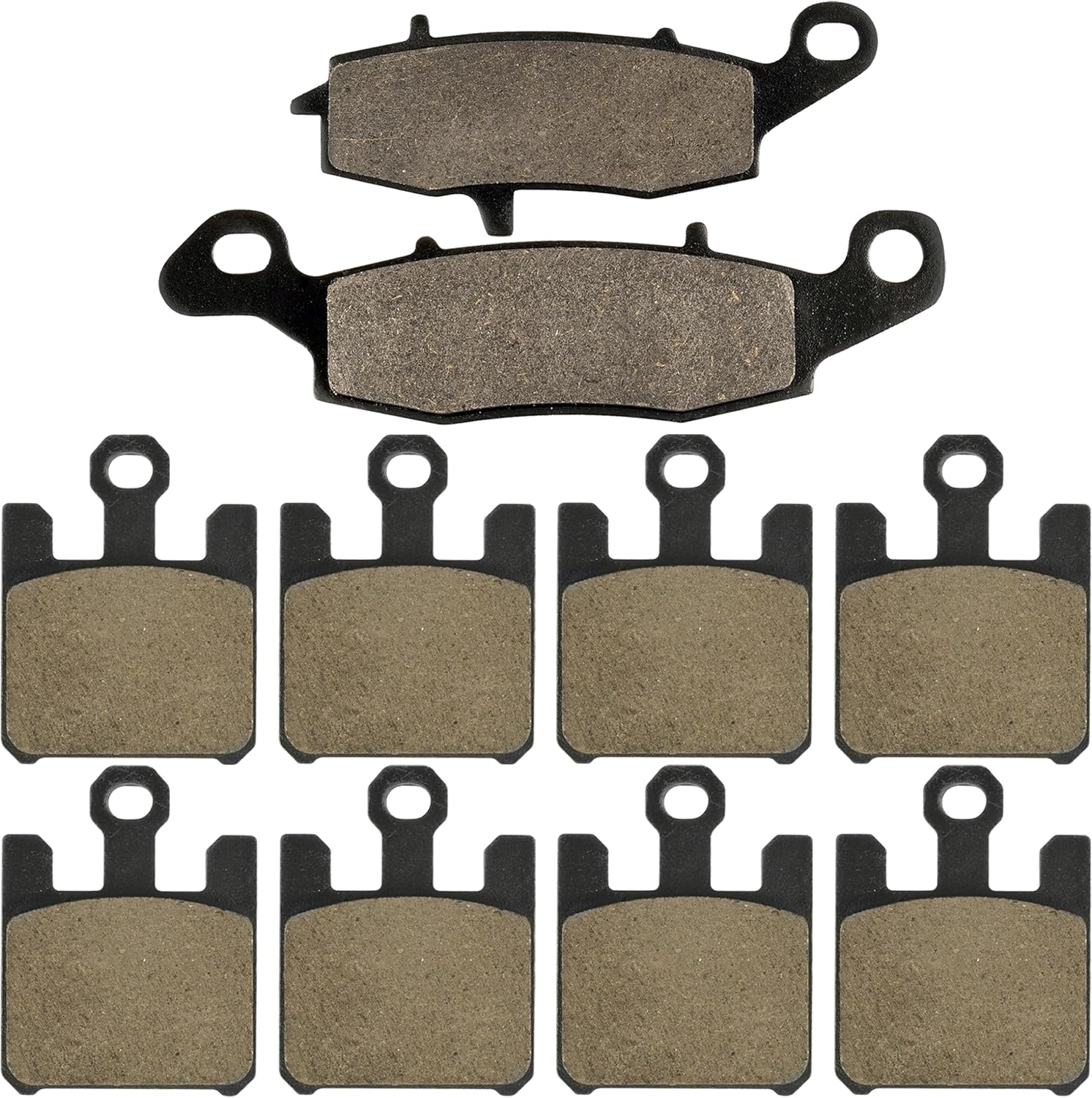 Caltric Front & Rear Brake Pads Compatible with Kawasaki Vn1600 Vn-1600 Vulcan 1600 Mean Streak 2005-2008