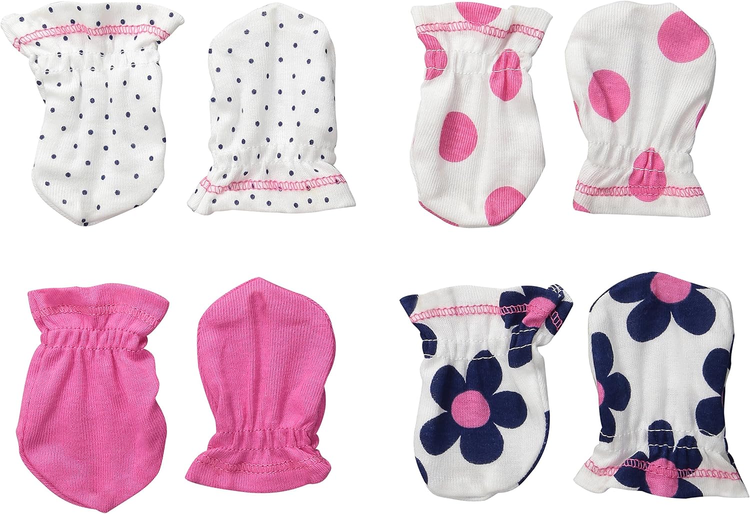 Gerber Baby Girls Apparel - 0 - 3 Months - Flowers, 4 Pack
