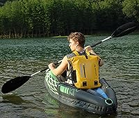 Vista 8 de MARCHWAY Mochila impermeable con parte superior enrollable, bolsa seca flotante de 20L/30L/45L con base rectangular ergonómica, espalda acolchada