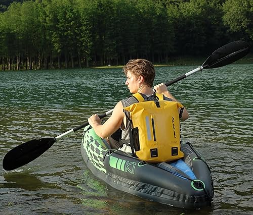 Miniatura 8 de MARCHWAY Mochila impermeable para senderismo, kayak (amarillo, 20L)