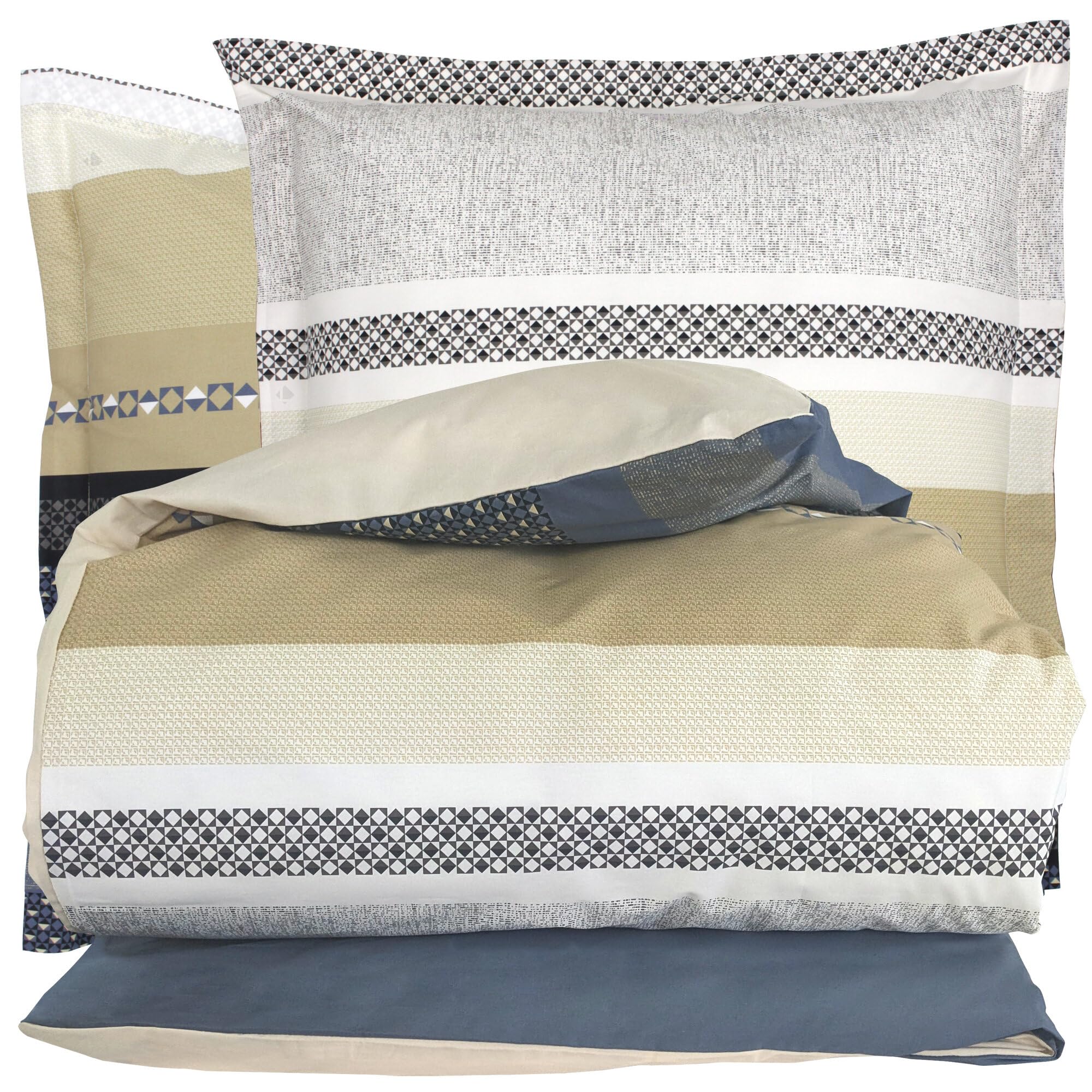 Parure de lit Linnea Marlow Acier en percale de coton pour un cocon de douceur