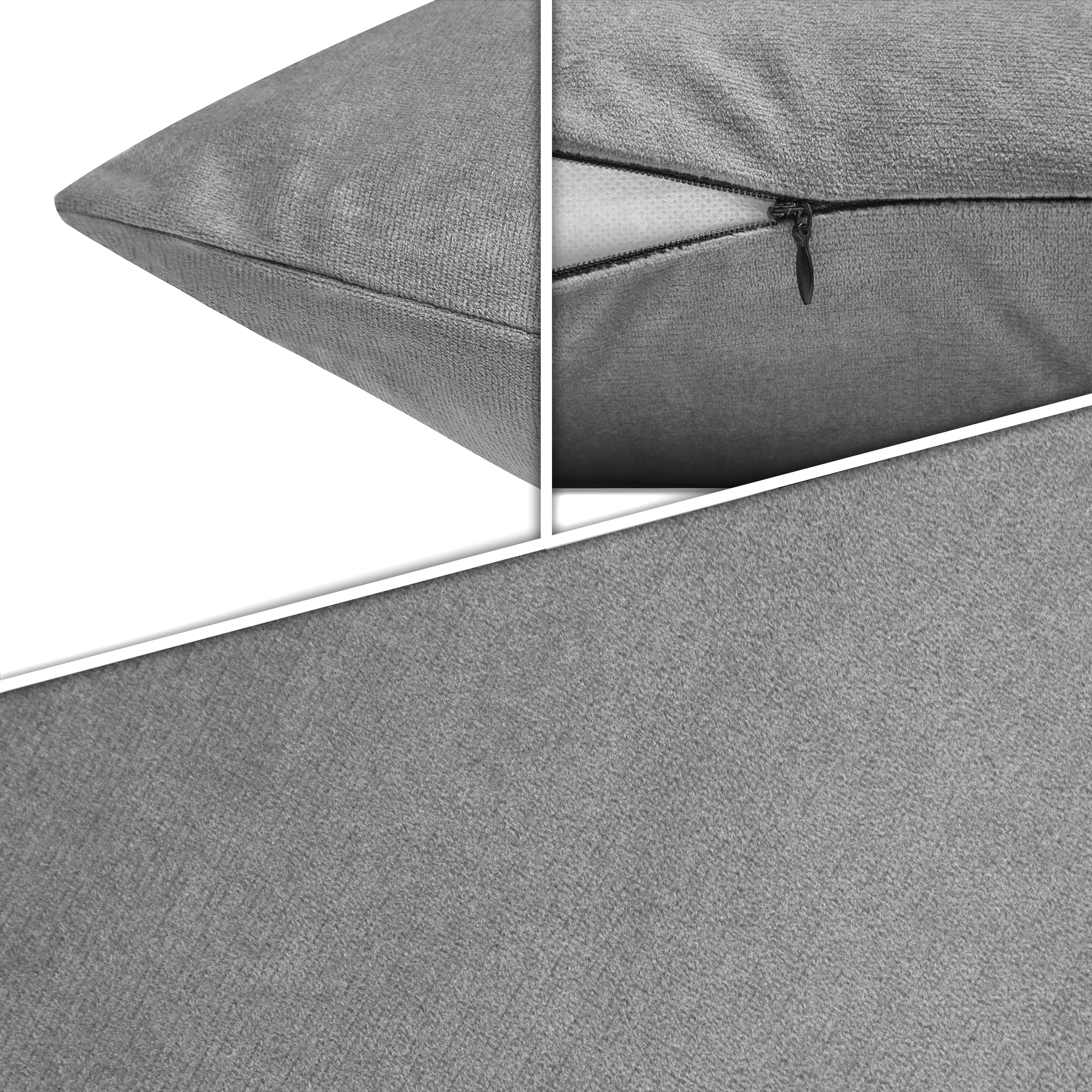 Paco Home Kissenbezug-Set 4er – 45x45 Cm, Kordsamt Rosa, Für Sofa & Bett