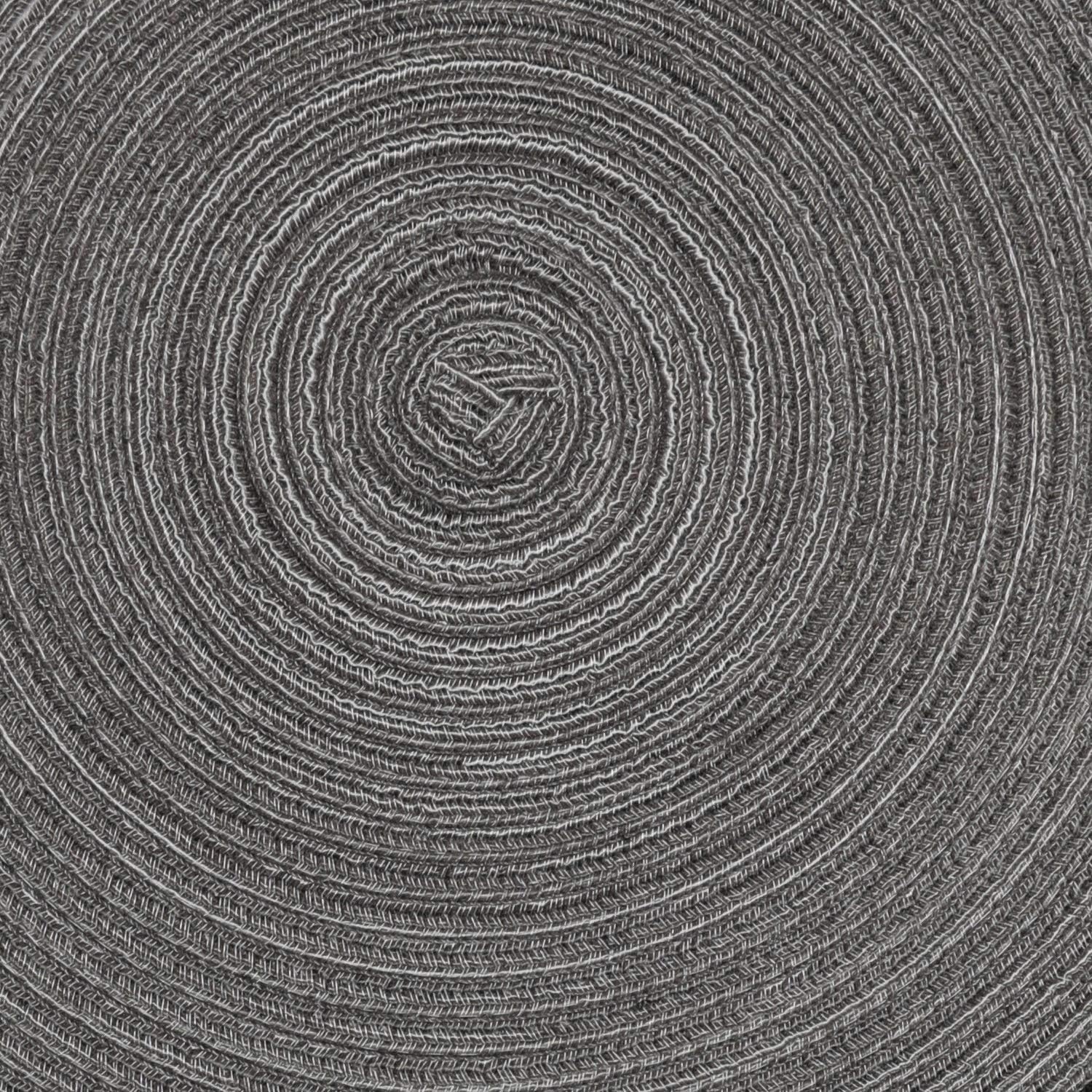 Buу 2 gеt 3 SHACOS Round Braided Placemats Set of 6 Round Table Mats 15 inch Cotton Washable for Holiday Party (Black Grey, 6) Bеѕt Cуbеr Mоndау 🔥 SHACOS Round Braided Placemats Set of 6 Round Table Mats 15 inch Cotton Washable for Holiday Party (Black Grey, 6)