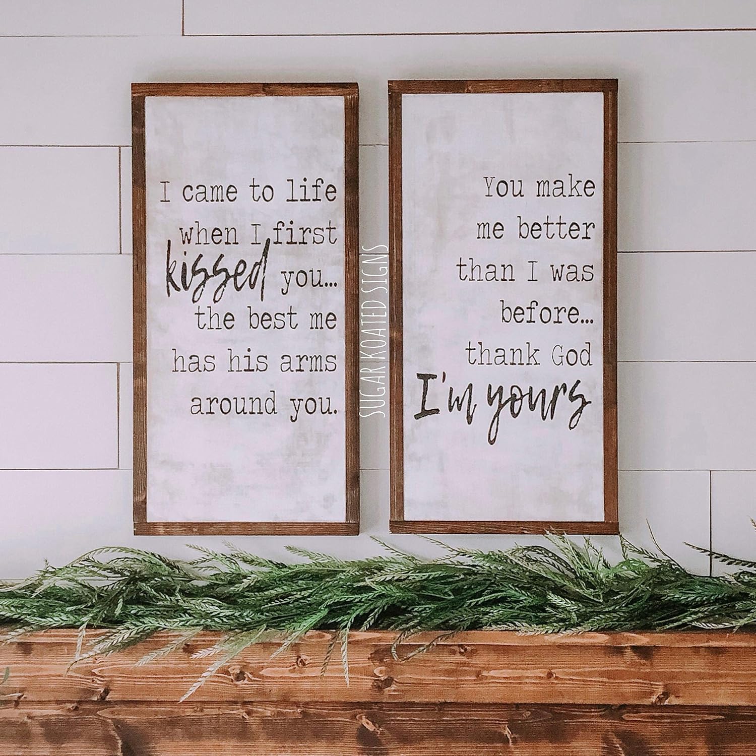 Thank God Im Yours Sign Set Russell Dickerson Lyrics Wood Sign Yours Wedding Anniversary Love Farmhouse Decor