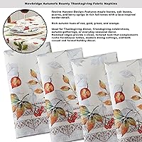 Vista 6 de Newbridge Autumn Essentials - Mantel de tela con borde de follaje de otoño, hojas cambiantes, de fácil cuidado, a prueba de manchas, resistente a