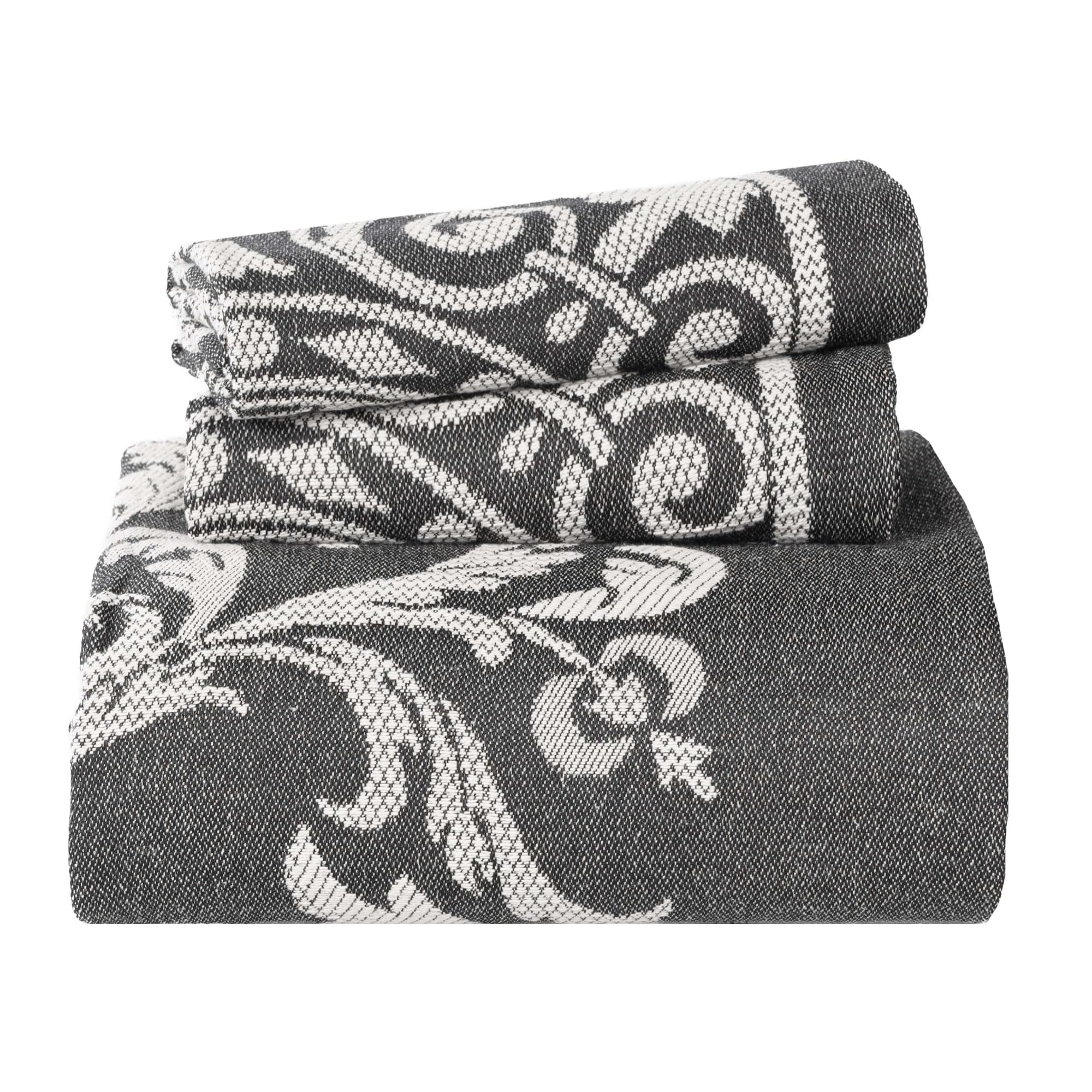 Superior Bedspread, Cotton, Ada Charcoal, King