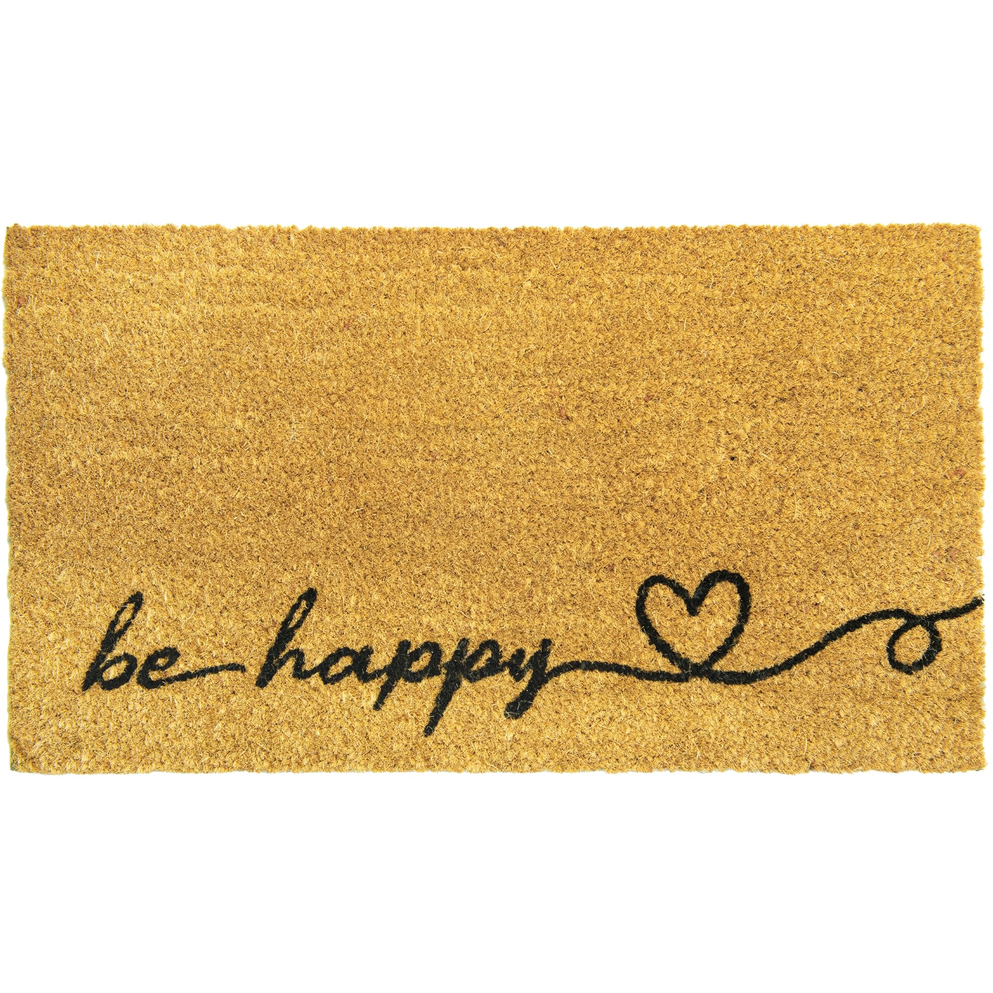 Comart - Zerbino Stay in Cocco - 40x70 cm - Tappeto Aciugapassi - per Ingresso Esterno e Interno - Antiscivolo - Antipioggia - Zerbino Fuori Porta - Facile da Pulire - Regalo per la Casa - Be Happy - 1