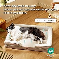 Vista 435 de Bedsure - Cama ortopédica mediana para perros, sofá cama impermeable para perros medianos, espuma de soporte con funda extraíble y lavable, forro