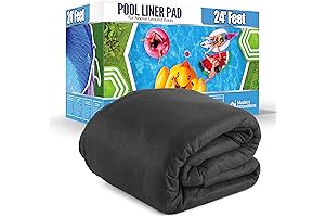 Above Ground Pool Liner Pad, 24 Foot, Black