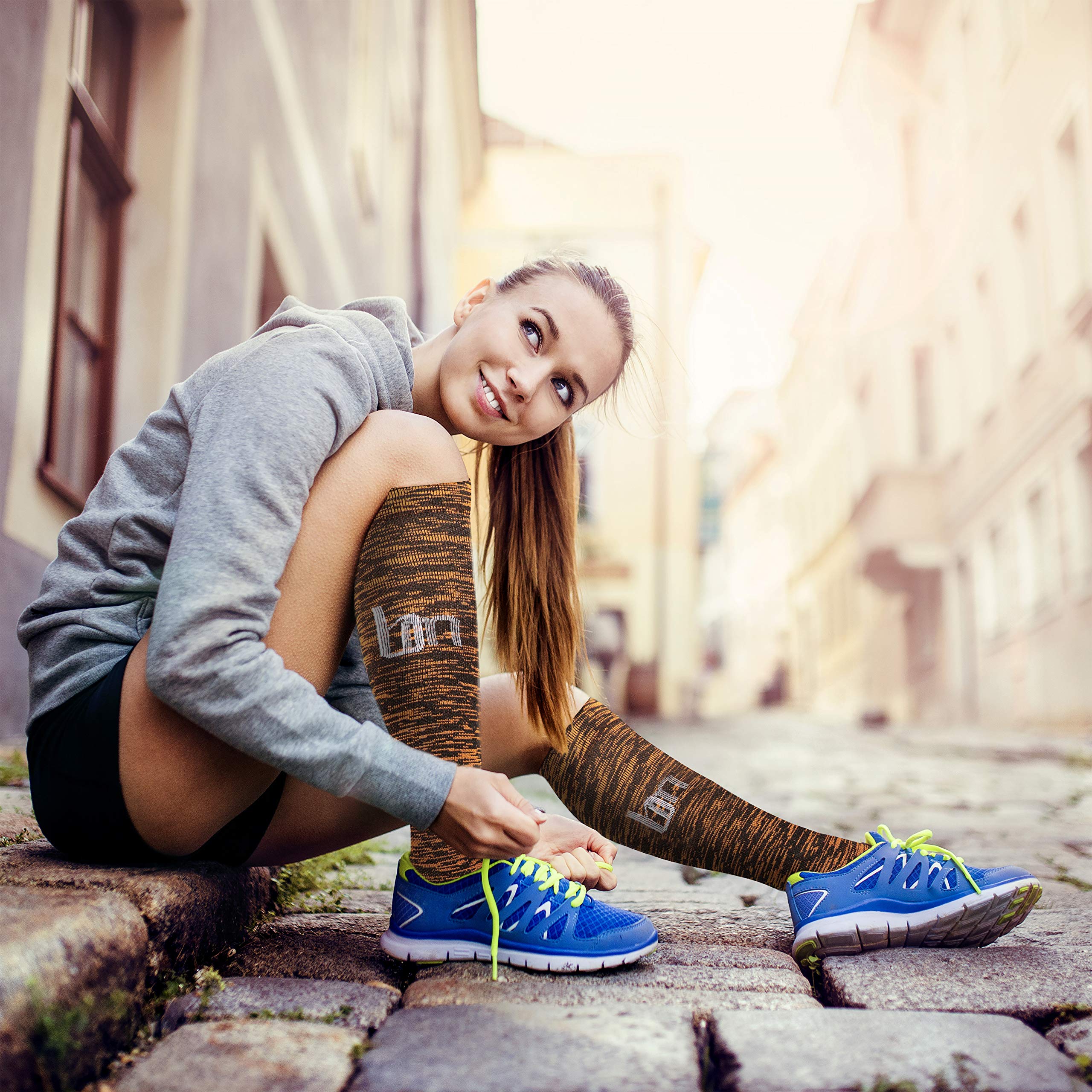 Los calcetines de compresión de 15-20 mmHg son los mejores atléticos para hombres y mujeres, correr, vuelo, viajes, enfermeras embarazadas