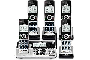 VS113-5 Extended Range Cordless Phone with 5 Handsets for Large Homes
