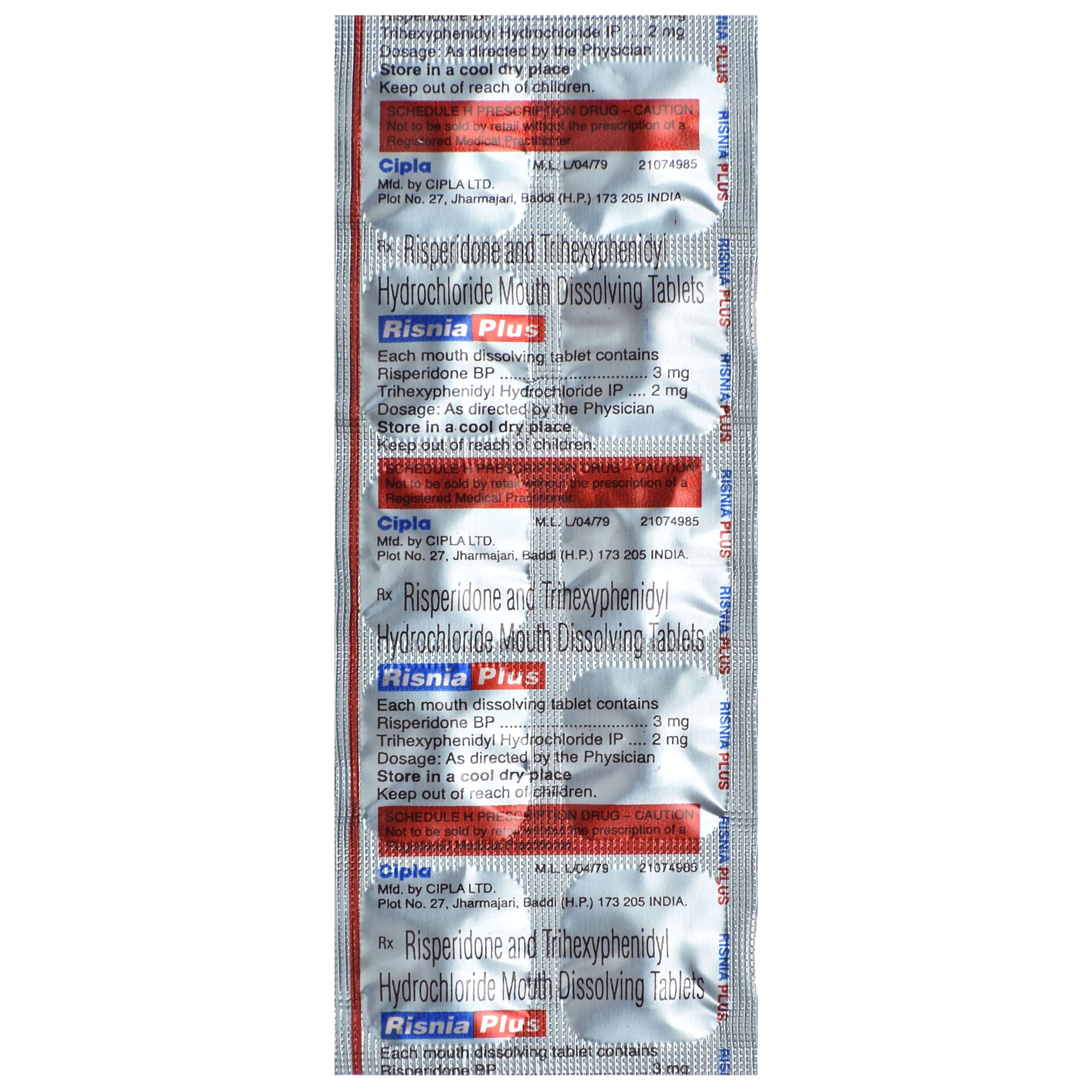 Risnia Plus - Strip of 10 Tablets