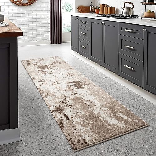 Miniatura 201 de Keen Home Design Alfombras de área - 9x12 sin desprendimiento, alfombras abstractas para cocina, sala de estar, dormitorio, comedor, entrada -
