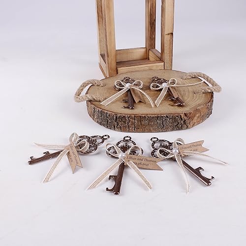 Vista 3 de HTF Pack of 10 Personalized Bronze Key Bottle Opener Wedding Favors Bottle Opener, Wedding Party Favor, Bridal Shower Favor, Bridesmaid Gifts