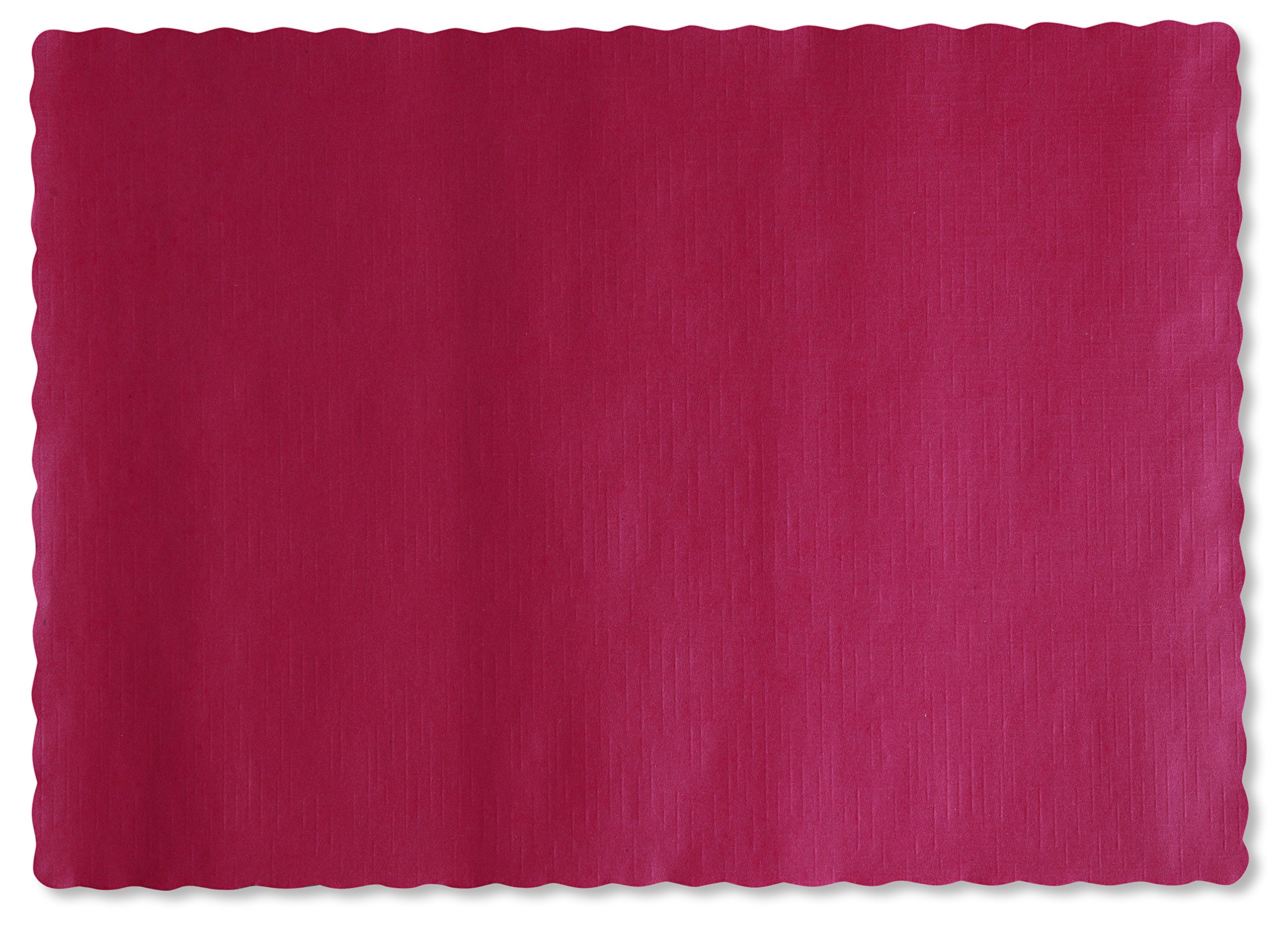 Hoffmaster 310521 papel mantel individual, 13 – 1/2 "de largo x 9 – 1/2" Ancho, borde festoneado, rojo (caja de 1000)