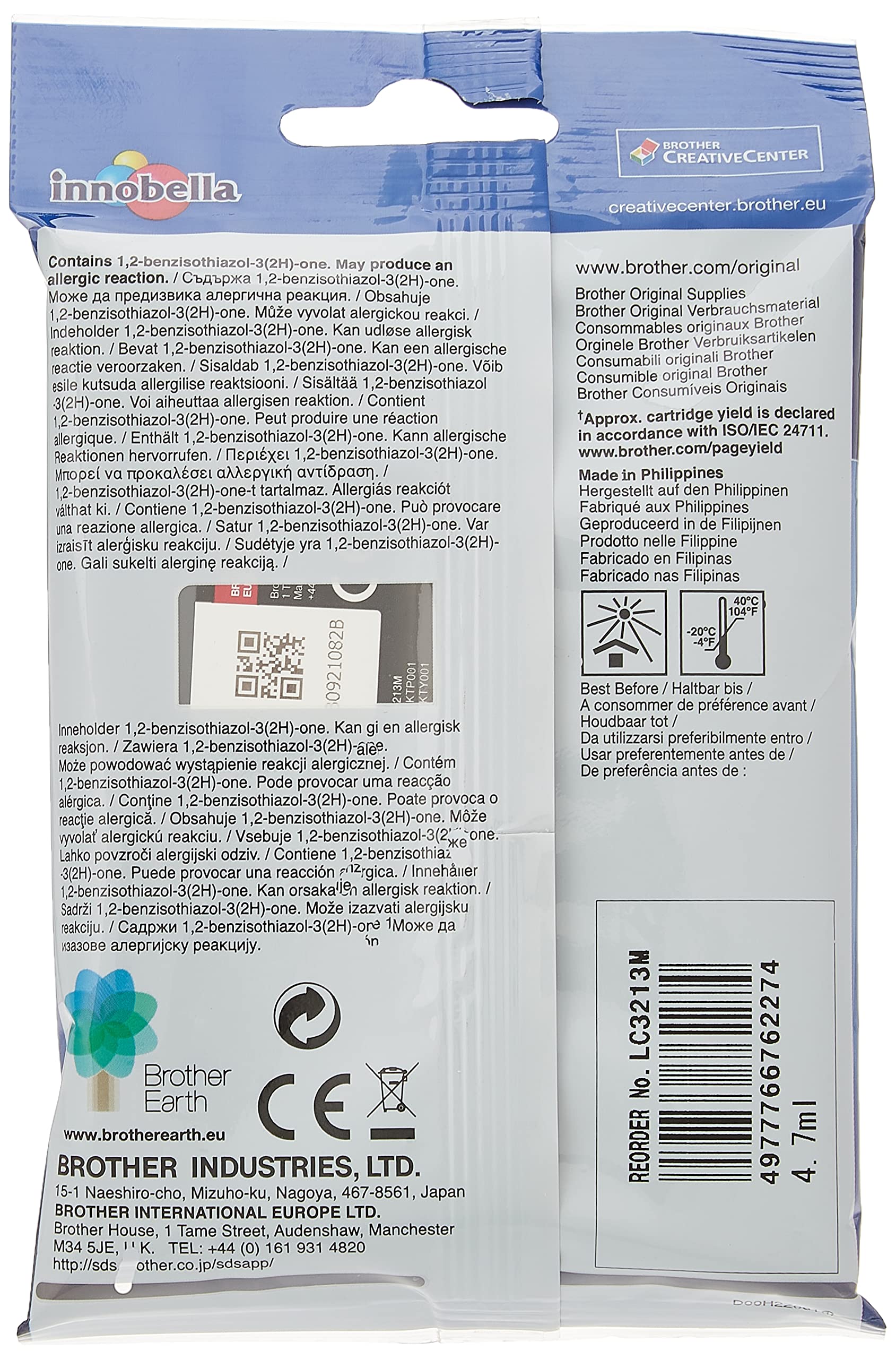 Brother LC-3213M - Cartuccia d'inchiostro (400 pagine, adatta DCP-J772DW, DCP-J774DW, MFC-J890DW, MFC-J895DW), colore magenta, piccola (Confezione da 2)