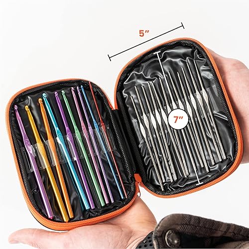 Miniatura 2 de Hobbi Co. - Kit de ganchillo para principiantes para empezar a usar ganchillo, marcadores de punto de ganchillo y juego de agujas de ganchillo para