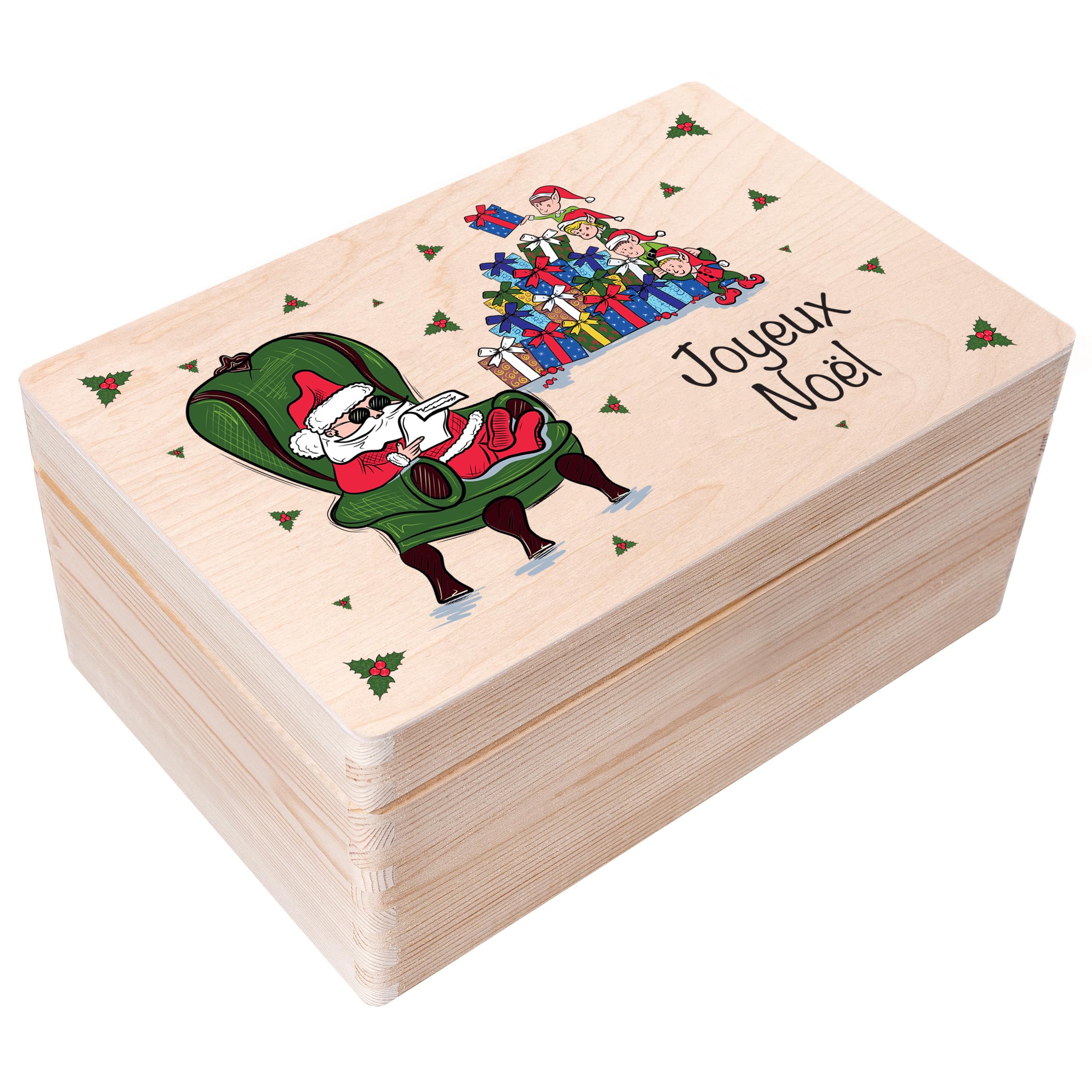 Boîte en bois de Noël personnalisée pour sublimer votre intérieur