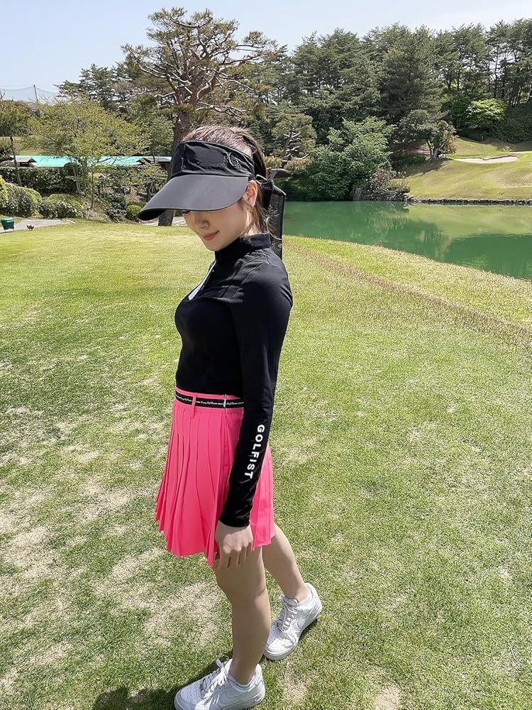 archivio プリーツスカート グラデーションピンク ゴルフウェア