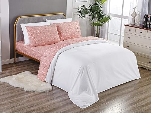 Miniatura 8 de Softan Juego de sábanas para niños y niñas, tamaño matrimonial, sábana bajera ajustable de microfibra, transpirable y sedosa sensación suave, juego