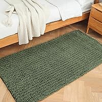 Vista 89 de FLOLEOPA Alfombras de baño de microfibra suave y esponjosa, tapetes de baño absorbentes, antideslizantes, lavables a máquina y de secado rápido