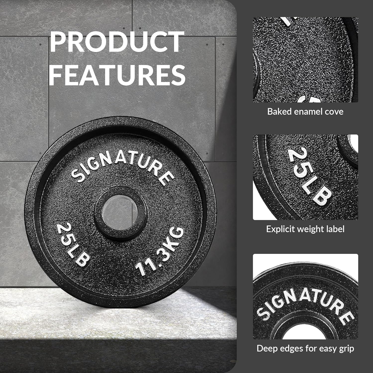 Fitvids Deep Dish 2-Inch Olympic Cast Iron Weight Plates with E-Coating Fitvids Deep Dish 2-Inch Olympic Cast Iron Weight Plates with E-Coating