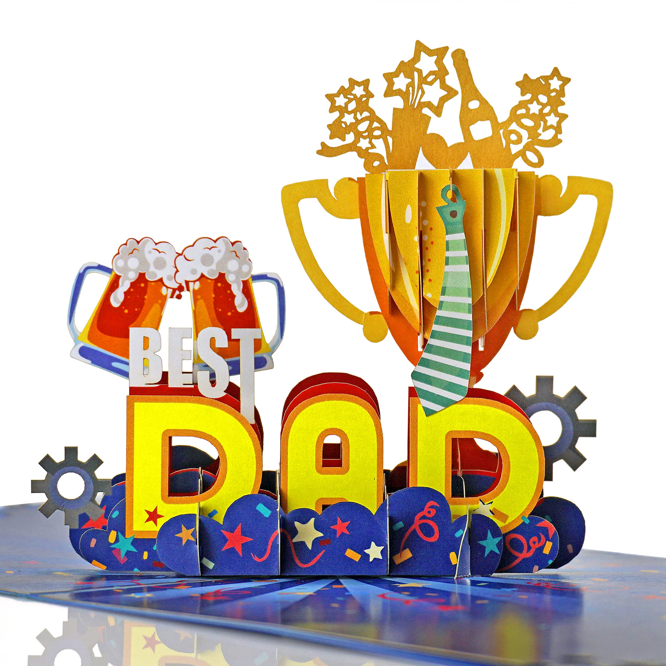 CUTPOPUP Fathers Day Card Pop Up, Father's Day, Birthday 3D Greeting Card (Best Dad)