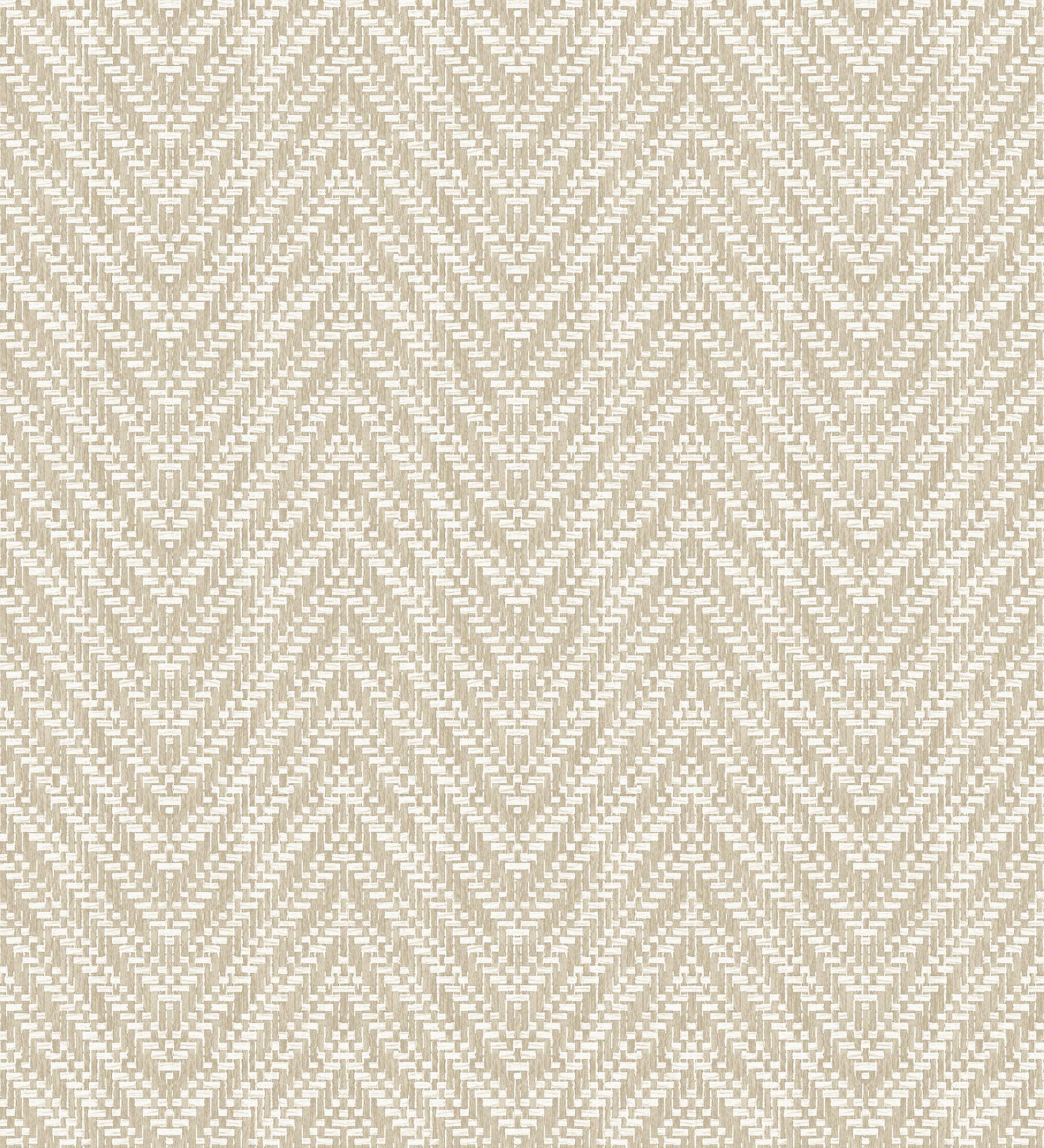 GAULAN 683190 - Papel pintado vinílico de espigas efecto fibra vegetal beige con textura en relieve para pared salón cocina baño dormitorio pasillo - Rollo de 10 m x 0,52 m