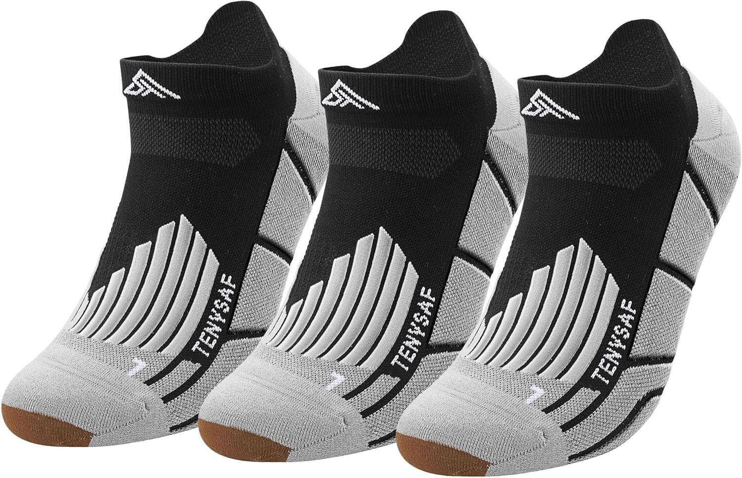 TENYSAF Compression Running Socks for Runners: Low Cut Ankle Socks Anti-Blister Athletic Socks for Hiking Golf Work