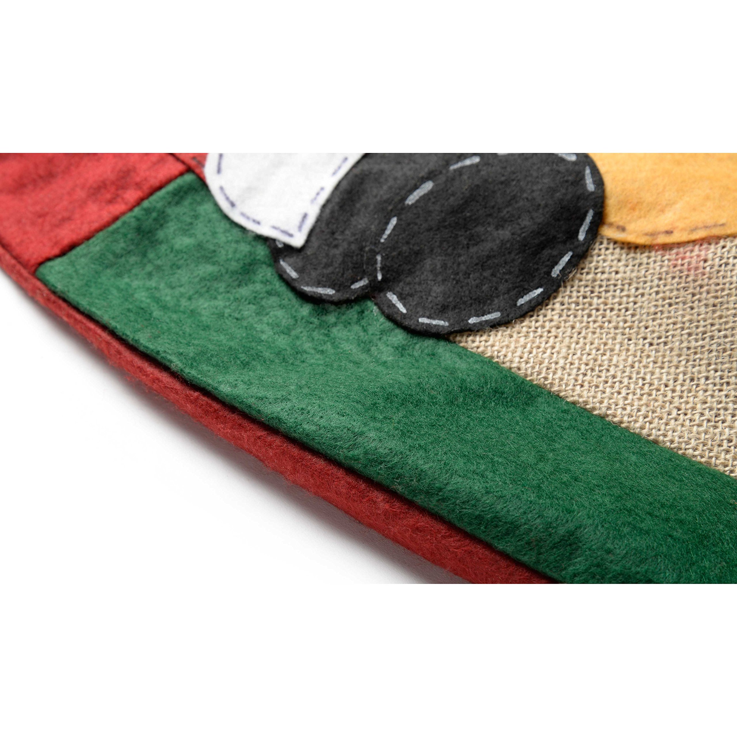 WeRChristmas Bonhomme de Neige Santa Jupe de Sapin de Noël, en Tissu, Multicolore, 120 cm, Grand