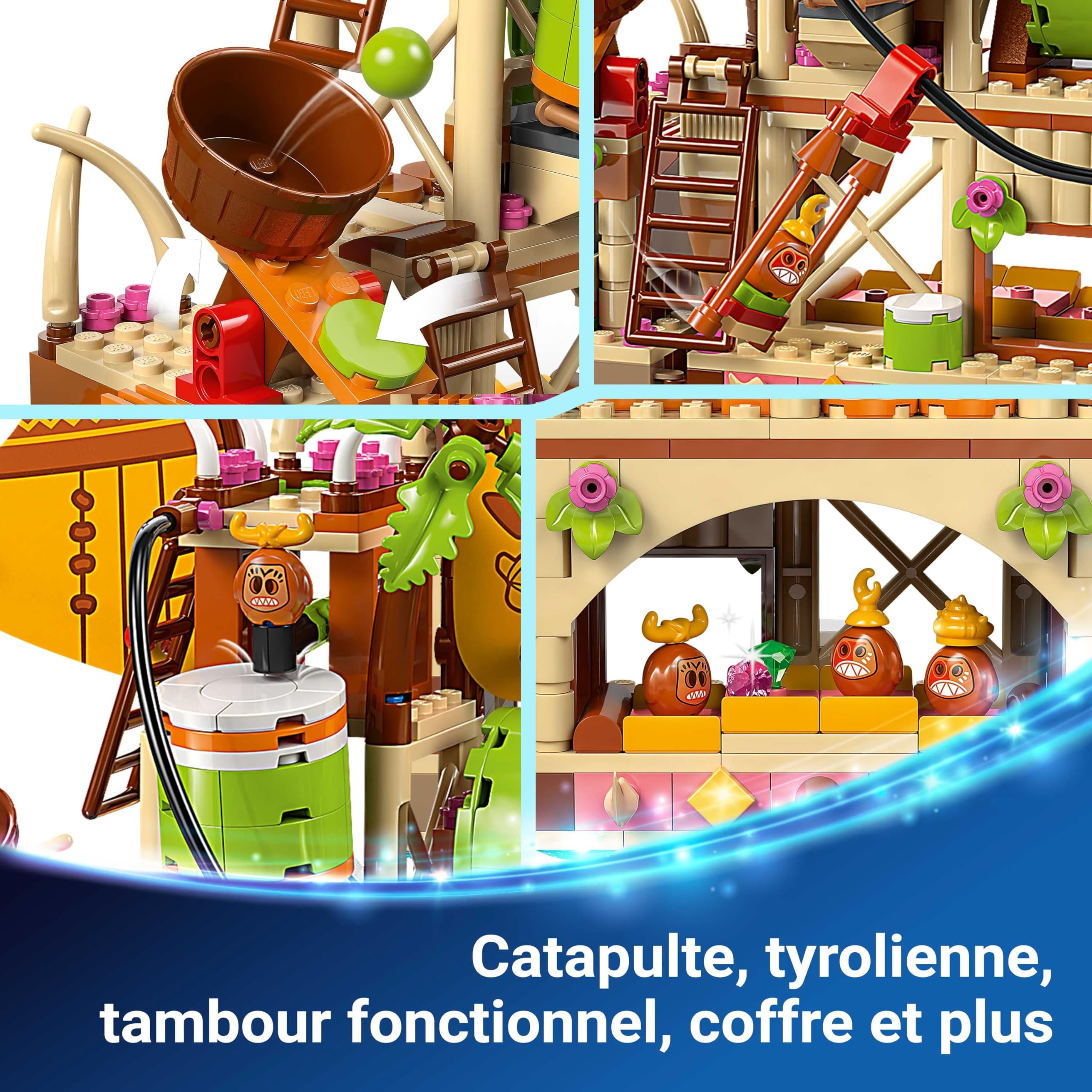 LEGO ǀ Disney Vaiana 2 Le Navire des Kakamora - Jeu de Construction pour Fille ou Garçon dès 7 Ans - Maquette de Bateau, Mini-Poupée Vaiana & Figurine Maui - Cadeau d'anniversaire Collector 43258